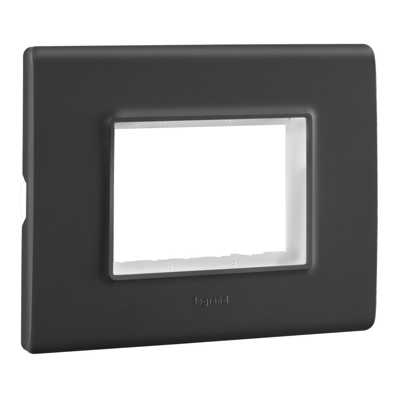 LEGRAND ALLZY MATT BLACK 3MODULE PLATE