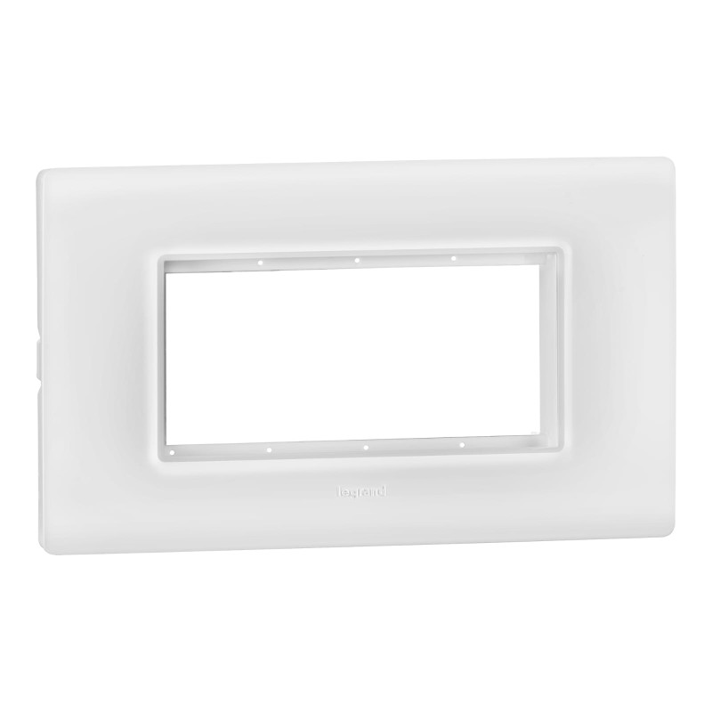 LEGRAND ALLZY GLOSSY WHITE 4MODULE PLATE