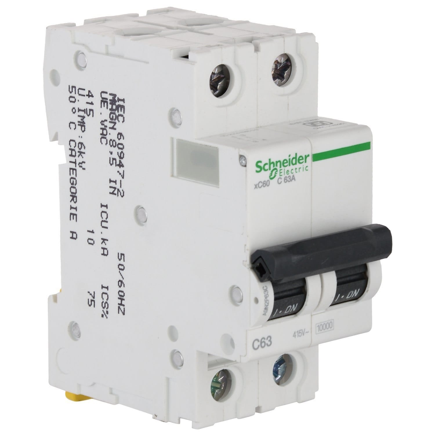 Miniature Circuit Breaker (MCB) 63A Double pole Schneider