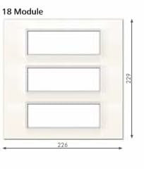 GM  XPULSE Glossy White 18 Module Plate