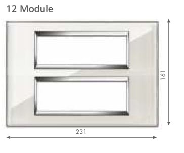 GM  XPULSE Glossy White 12 Module Plate