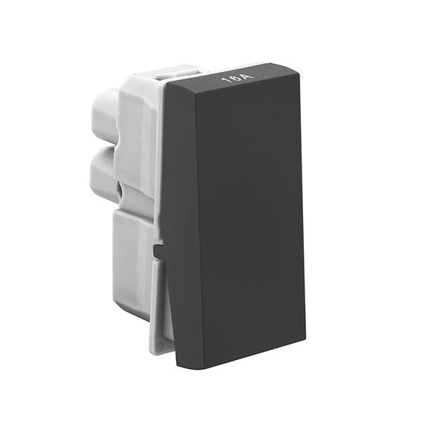 LEGRAND ALLZY MATT BLACK 16A 1 WAY MODULAR SWITCH