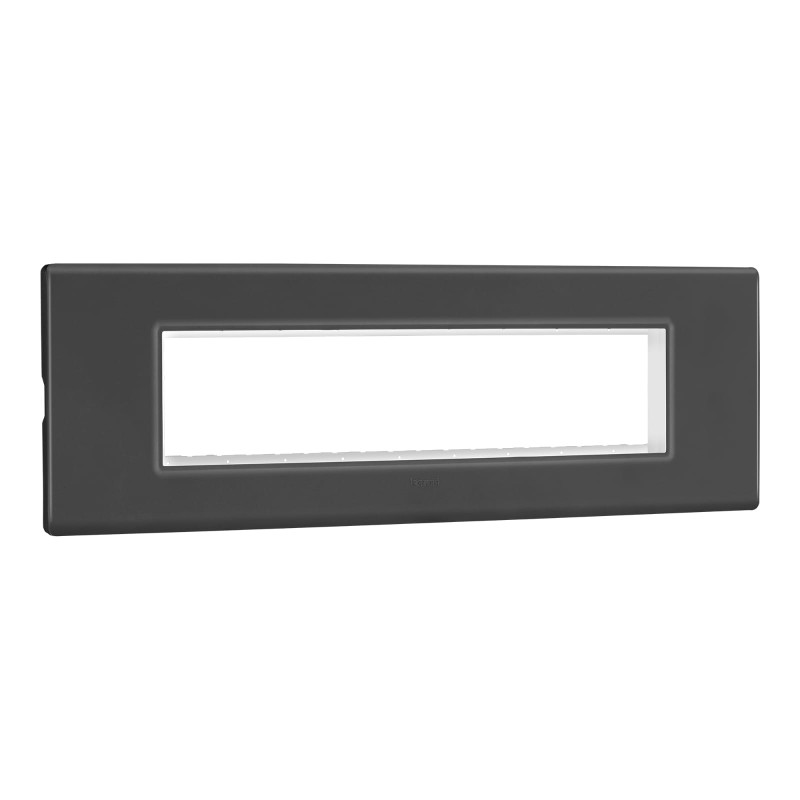 LEGRAND ALLZY MATT BLACK 8MODULE PLATE