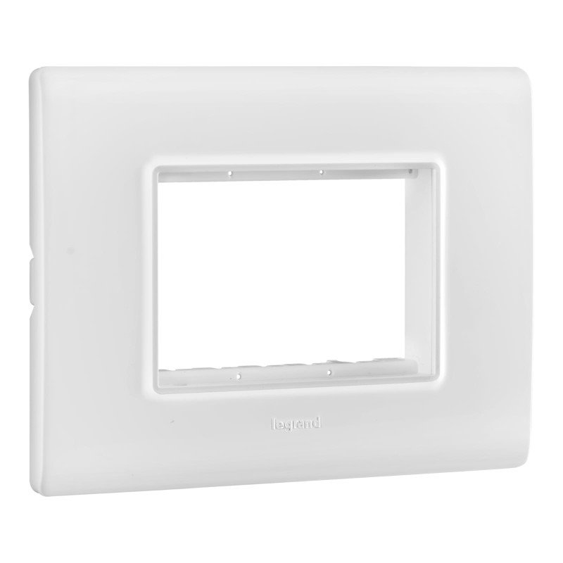 LEGRAND ALLZY GLOSSY WHITE 3MODULE PLATE