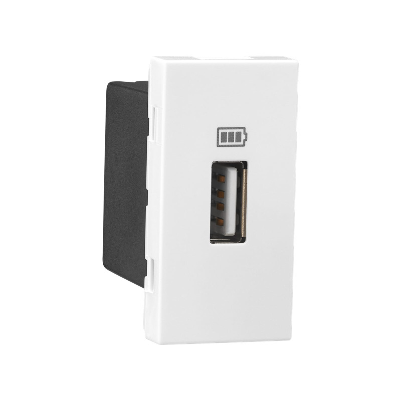 LEGRAND ALLZY GLOSSY WHITE 1 MODULE USB A TYPE 1500 MA
