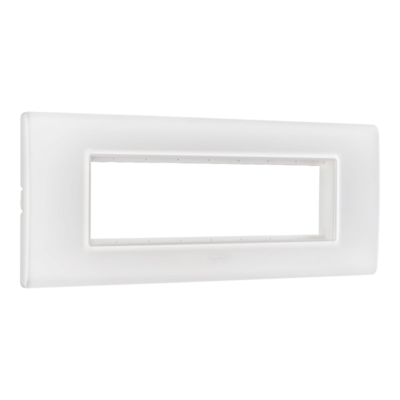 LEGRAND ALLZY GLOSSY WHITE 8MODULE PLATE